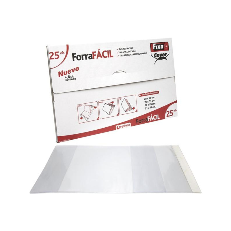(01009300) FIXO FORRO LIBROS SIN ADHESIVO SOLAPA AJUSTABLE 120 MICRAS PVC 0
