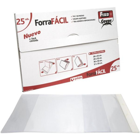 (01009300) FIXO FORRO LIBROS SIN ADHESIVO SOLAPA AJUSTABLE 120 MICRAS PVC 0