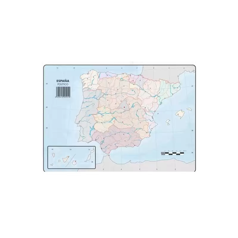 (501) SELVI MAPA MUDO POLÍTICO DE ESPAÑA A4 -50U-