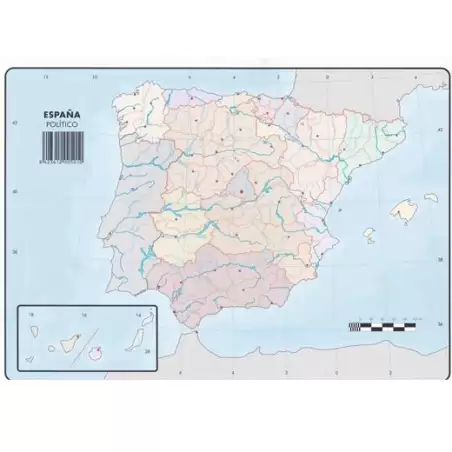 (501) SELVI MAPA MUDO POLÍTICO DE ESPAÑA A4 -50U-