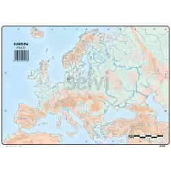 (505) SELVI MAPA MUDO FÍSICO DE EUROPA A4 -50U-