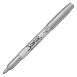 (1891063) SHARPIE MARCADOR PERMANENTE METALLIC PUNTA FINA PLATA