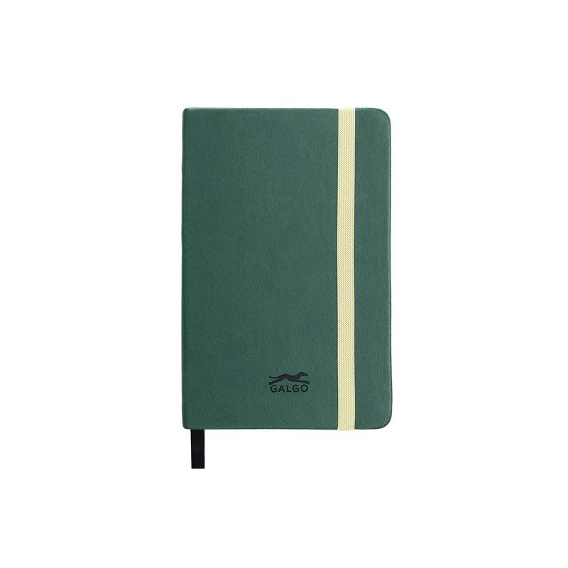 (16270722) GALGO CUADERNO DE NOTAS A6 80H LISO TAPA DURA VERDE OSCURO