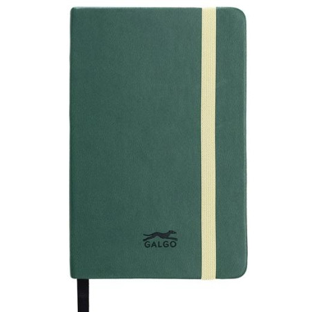 (16270722) GALGO CUADERNO DE NOTAS A6 80H LISO TAPA DURA VERDE OSCURO