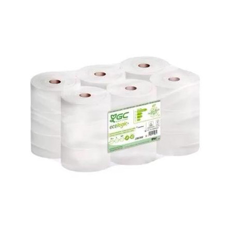 (J282302) GC ECOLOGIC+ PAPEL HIGIÉNICO INDUSTRIAL RECICLADO 2 CAPAS Ø170MM 124MT PACK 18 ROLLOS