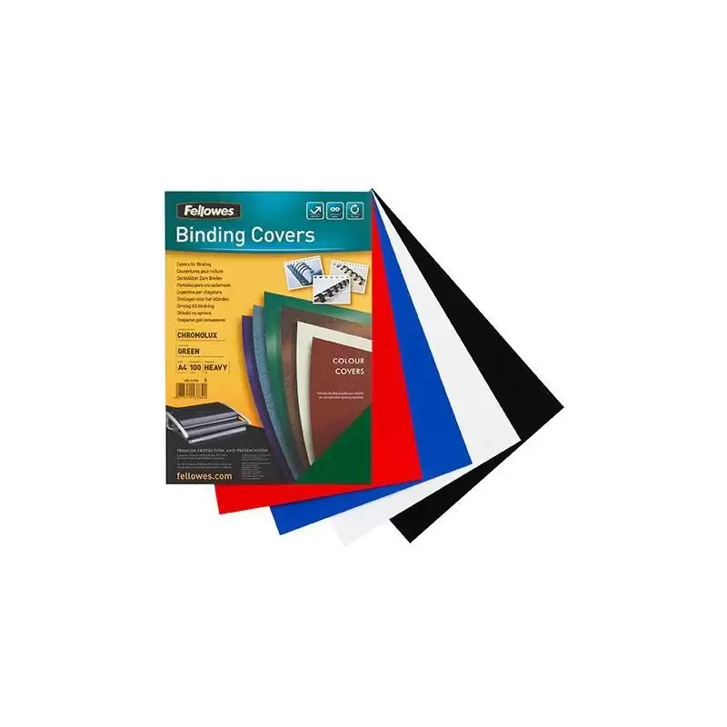 (5135701) FELLOWES TAPAS ENCUADERNACIÓN CARTÓN GOFRADO 750GR A4 PAQUETE 50 UD NEGRO