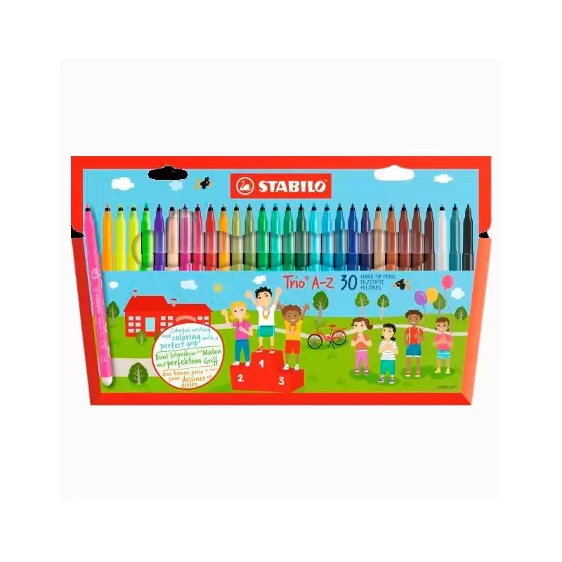 (378/1-30-01) STABILO ROTULADORES TRIO AZ C/SURTIDOS ESTUCHE 30 UD