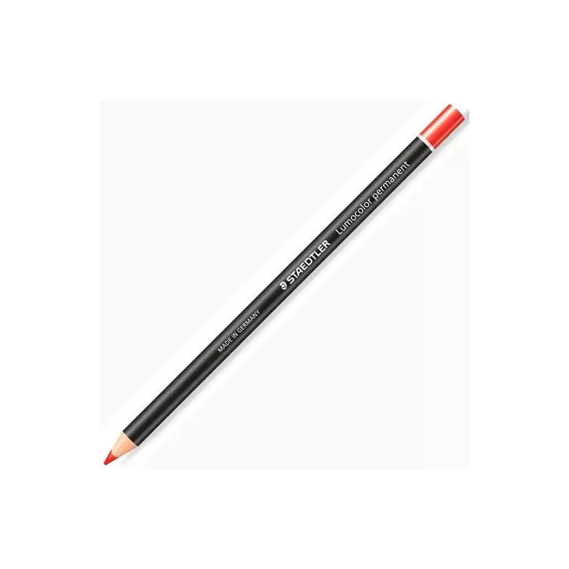 (108 20-2) STAEDTLER MARCADOR PERMANENTE EN SECO LUMOCOLOR GLASOCHROM ROJO
