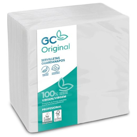 (T221131) GC SERVILLETAS 1 CAPA 30X30 PASTA FSC PACK 100U BLANCO
