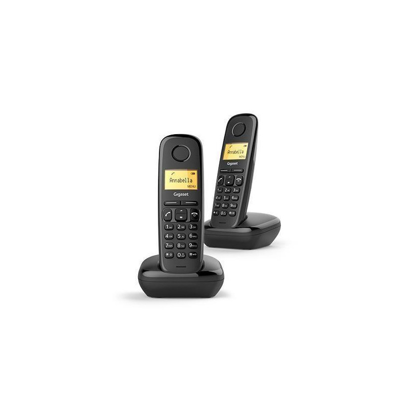 (L36852-H2802-D201) GIGASET TELEFONO INALAMBRICO A170 DUO NEGRO DECT DIGITAL