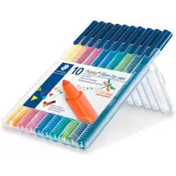 (323 SB10) STAEDTLER ROTULADOR PUNTA DE FIBRA TRIPLUS COLOR ESTUCHE 10 UNIDADES