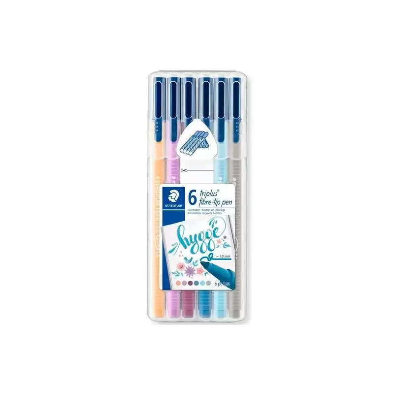 (323SB6CS12) STAEDTLER ROTULADOR TRIPLUS COLOR 323 C/SURTIDOS SUAVES ESTUCHE 6U