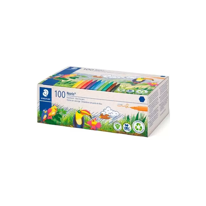 (326 C100) STAEDTLER ROTULADORES NORIS 326 C/SURTIDOS (10 X COLOR) CAJA 100 UD