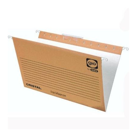 (400021952) GIO CARPETA COLGANTE FOLIO PROLONGADO VISOR CORTO CRISTAL LOMO V KRAFT BICOLOR