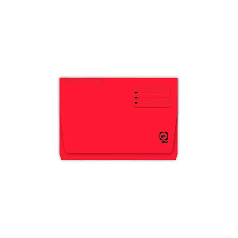(400040684) GIO SUBCARPETA CON BOLSA Y SOLAPA ROJO INTENSO CARTULINA FOLIO 320GR -25U-