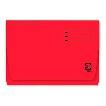 (400040684) GIO SUBCARPETA CON BOLSA Y SOLAPA ROJO INTENSO CARTULINA FOLIO 320GR -25U-