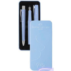 (241053) FABER CASTELL SET DE REGALO CON PLUMA Y BOLÍGRAFO POLY XB AZUL CARIBE