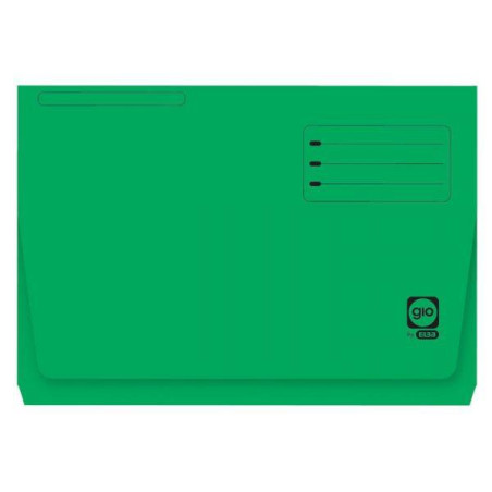 (400040685) GIO SUBCARPETA CON BOLSA Y SOLAPA VERDE INTENSO CARTULINA FOLIO 320GR -25U-
