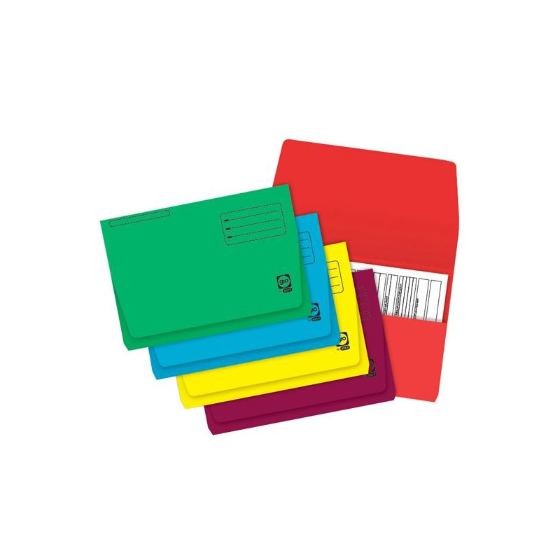 (400056624) GIO SUBCARPETA POCKET CON BOLSA Y SOLAPA FOLIO CARTULINA 320GR C/INTENSOS SURTIDOS