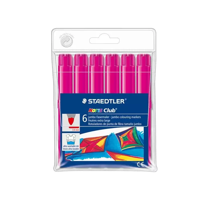 (340 WP6-20) STAEDTLER ROTULADOR GRUESO NORIS CLUB MAGENTA ESTUCHE 6 UD