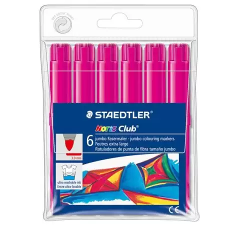 (340 WP6-20) STAEDTLER ROTULADOR GRUESO NORIS CLUB MAGENTA ESTUCHE 6 UD