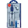 (550 01) STAEDTLER COMPÁS ESCOLAR NORIS 550 ESTUCHE CON ADAPTADOR UNIVERSAL + TUBO DE MINAS GRIS METALIZADO