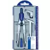(550 02) STAEDTLER SET DE COMPÁS ESCOLAR NORIS 550 ESTUCHE CON RUEDA CENTRAL ALARGADERA Y ADAPTADOR UNIVERSAL