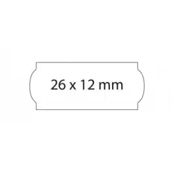 (025023) SWING ETIQUETAS ADHESIVAS PERMANENTE OPEN PARA PRECIOS 26X12MM ROLLO 1500 BLANCO