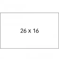 (025100) SWING ETIQUETAS ADHESIVAS PERMANENTE OPEN PARA PRECIOS 26X16MM ROLLO 1500 BLANCO