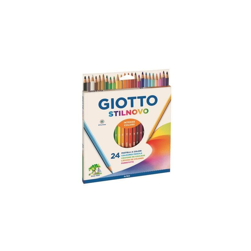 (F25660000) GIOTTO LÁPICES DE COLORES STILNOVO PASTEL C/SURTIDOS ESTUCHE 24 UD
