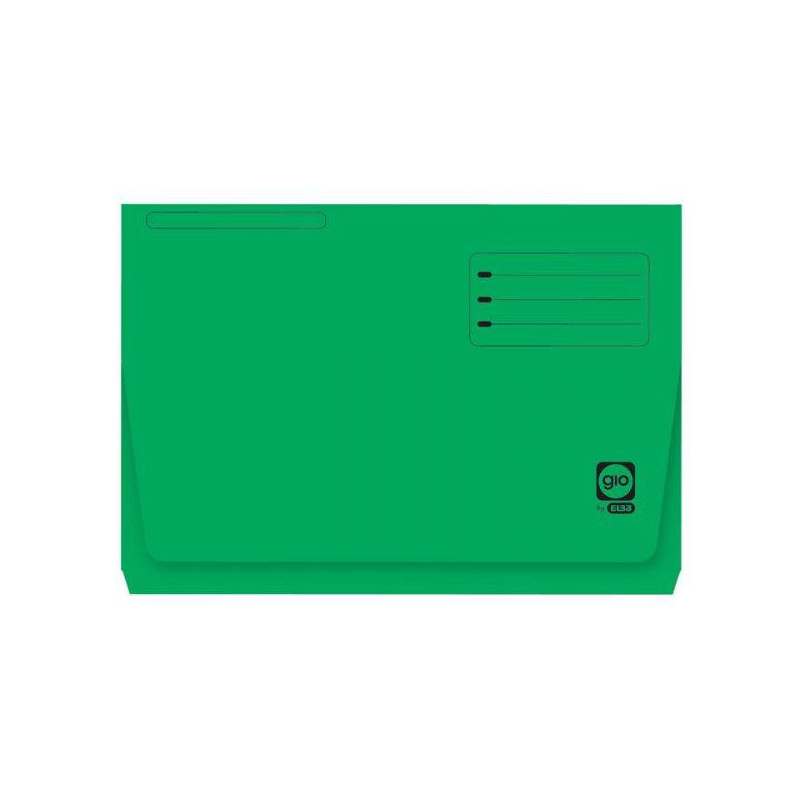 (400040685) GIO SUBCARPETA CON BOLSA Y SOLAPA VERDE INTENSO CARTULINA FOLIO 320GR -25U-