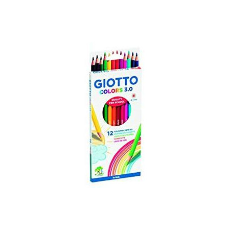 (F276600) GIOTTO LÁPICES DE COLORES COLORS 3.0 SURTIDOS ESTUCHE 12 UD