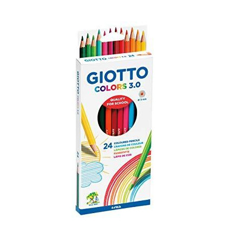 (F276700) GIOTO LÁPICES DE COLORES COLORS 3.0 SURTIDOS  ESTUCHE 24 UD