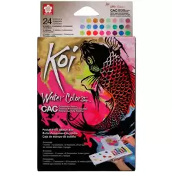 (XNCW24MPN) TALENS SAKURA KOI ACUARELAS WATER COLORS SKETCH BOX 24 CREATIVE ART COLORES METÁLICOS SURTIDOS