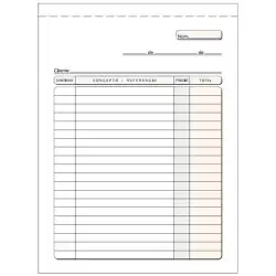 (T-103) TALONARIO MULTIUSO CUARTO NATURAL DUPLICADO AUTOCOPIA