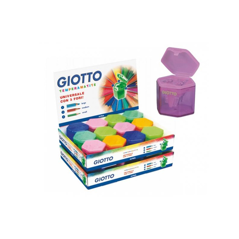 (F233000) GIOTTO AFILALÁPICES CON DEPÓSITO 3 AGUJEROS  C/SURTIDOS