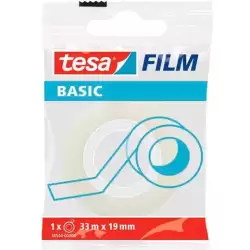 (58544-00000-00) TESA FILM CINTA ADHESIVA TRANSPARENTE BASIC ROLLO 19MM X 33M