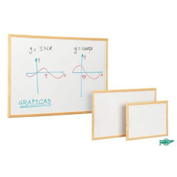 (502-2) FAIBO PIZARRA BLANCA ECONÓMICA 40X60CM MARCO DE MADERA