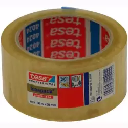 (04024-00236-04) TESA CINTA DE EMBALAJE DE POLIOLEFINA TESAPACK C/ETIQUETA 66MX50MM TRANSPARENTE