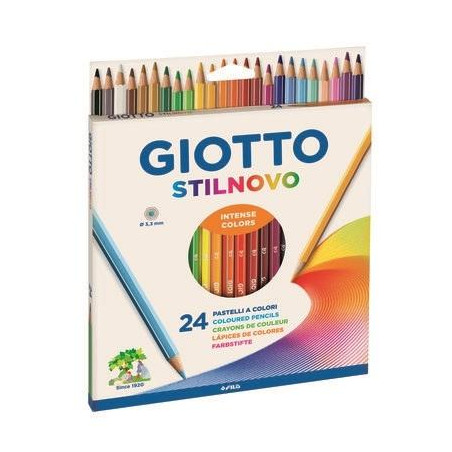 (F25660000) GIOTTO LÁPICES DE COLORES STILNOVO PASTEL C/SURTIDOS ESTUCHE 24 UD