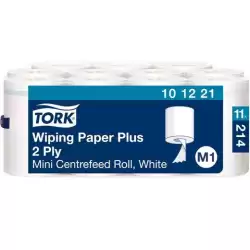 (101221) TORK PAPEL DE SECADO EXTRA MINI 2 CAPAS 214 SERVICIOS SACO DE 11 ROLLOS M1 BLANCO