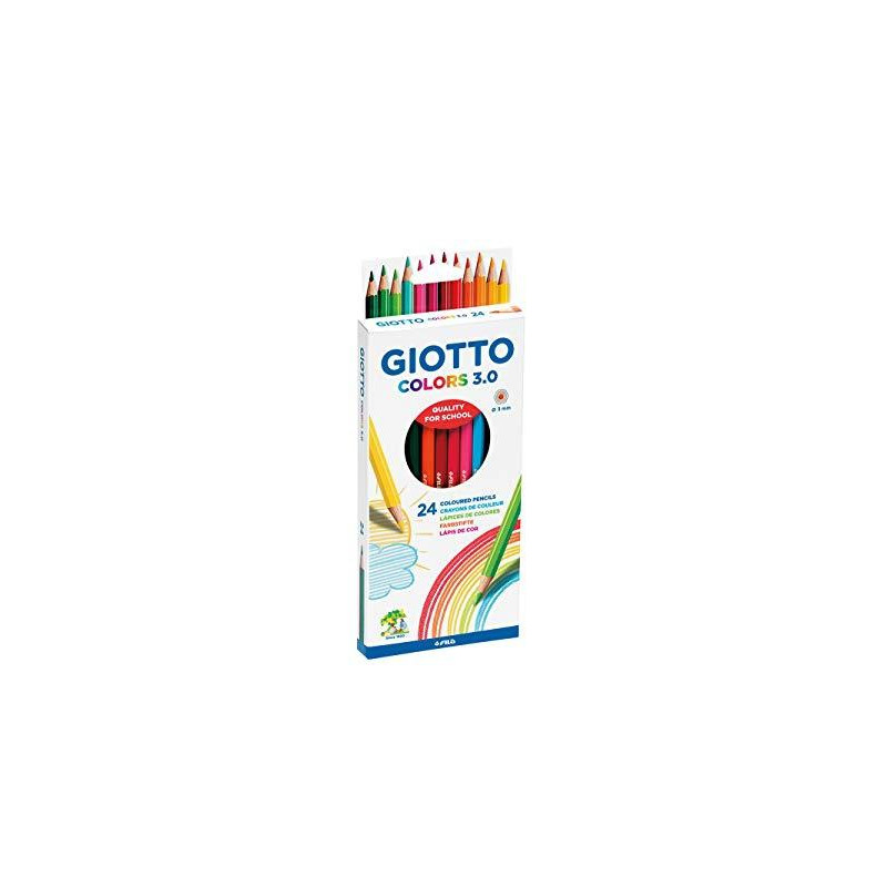 (F276700) GIOTO LÁPICES DE COLORES COLORS 3.0 SURTIDOS  ESTUCHE 24 UD