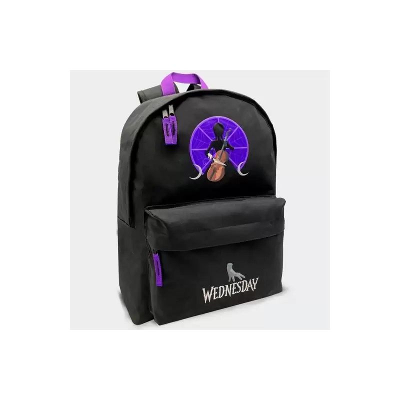 (T433-995) TOYBAGS MOCHILA AMERICANO WEDNESDAY MIERCOLES ADDAMS COMPARTIMENTO PORTALAPTOP