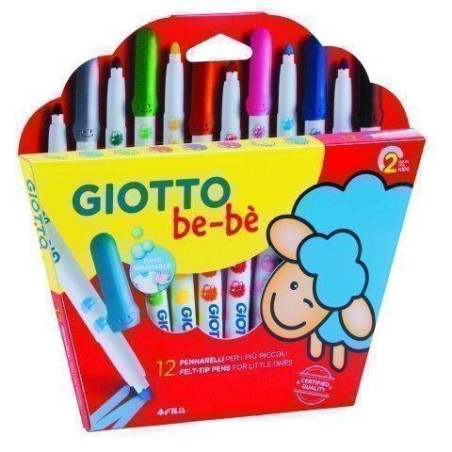 (F469900) GIOTTO ROTULADORES BE-BÉ SÚPER COLORES SURTIDOS ESTUCHE 12 UD