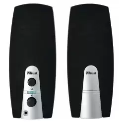 (16697) TRUST ALTAVOCES MILA 2.0 5W RMS 10W MAX AUTOALIMENTADO USB CONEXION FRONTAL NEGRO