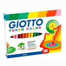 (F418000) GIOTTO ROTULADORES TURBO COLOR SURTIDOS ESTUCHE 36 UD