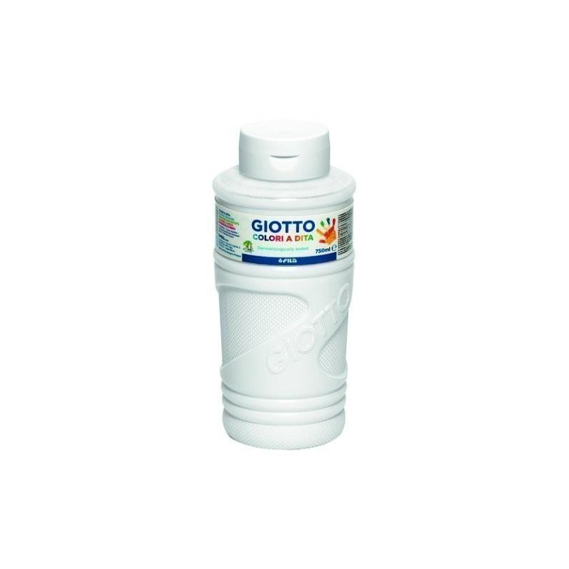 (F472901) GIOTTO PINTURA DE DEDOS DE 750 ML COLOR BLANCO