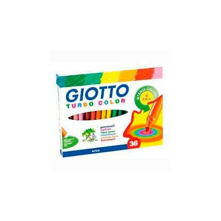 (F418000) GIOTTO ROTULADORES TURBO COLOR SURTIDOS ESTUCHE 36 UD