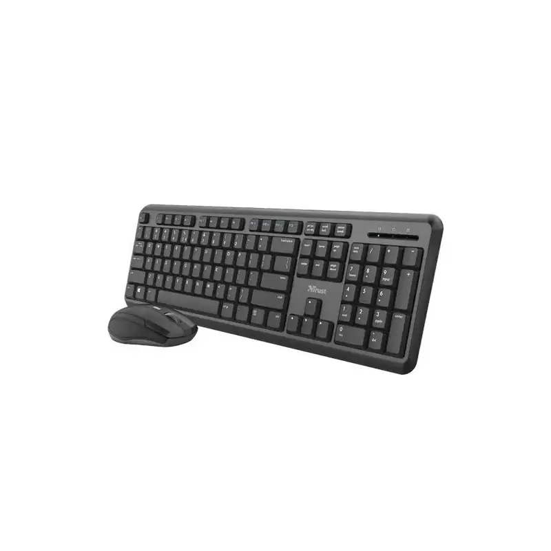 (24010) TRUST COMBO TECLADO + RATÓN  WIRELESS SILENCIOSO RESISTENTE A LA CAIDA DE LIQUIDOS 13TEC MULTIMEDIA RATON AMBIDIESTRO...