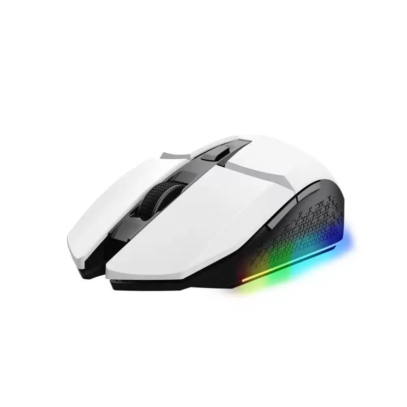 (25069) TRUST RATÓN GAMING FELOX GXT WIRELESS 800-4000DPI 6 BOTONES PROGRAMABLES ILUMINACIÓN LED RGB BLANCO